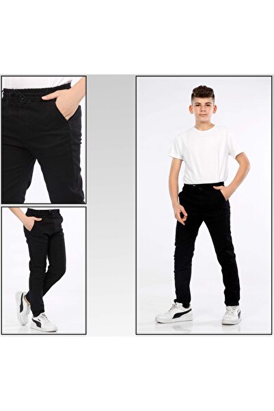 ModiClas Erkek Çocuk Yandan Cepli - Beli Lastikli -Bağcıklı %98 Pamuk %2 Likralı