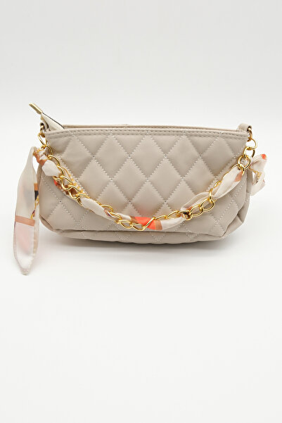 TAKIBOX Beige Color Ribbon Detail Bag