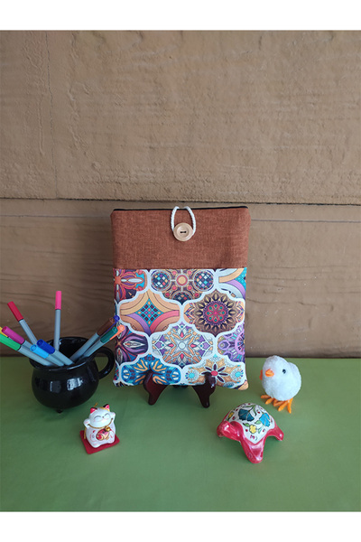 Talay Accessories Etnik Çizgiler Kitap Kılıfı - Kitap Çantası