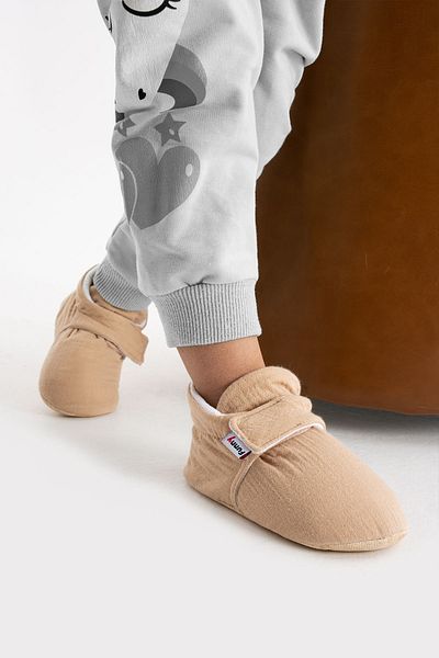 Funny Baby Organic Muslin Pandouch with Cirt Cirt Non-Slip Ergonomic Sole Comfortable Airborne Vegan