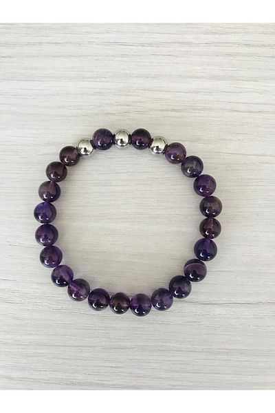 MK tasarım Real Amethyst Stone Bracelet - Colors Are Own- Not Painted Mkt50002