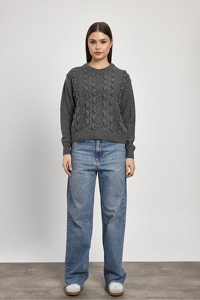 Rays 24364 Pulover cu sclipici afumat - Detaliu cu volan