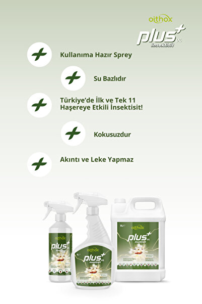 Oithox Plus Ul 1 Lt Hamam Böceği, Tahta Kurusu,Kokarca Böceği, Gümüş Böceği,Pire,Haşere Ilacı 2'li Paket