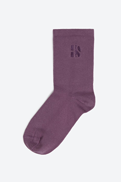 Hype of Steps Dead Purple - Nakışlı Mor Çorap