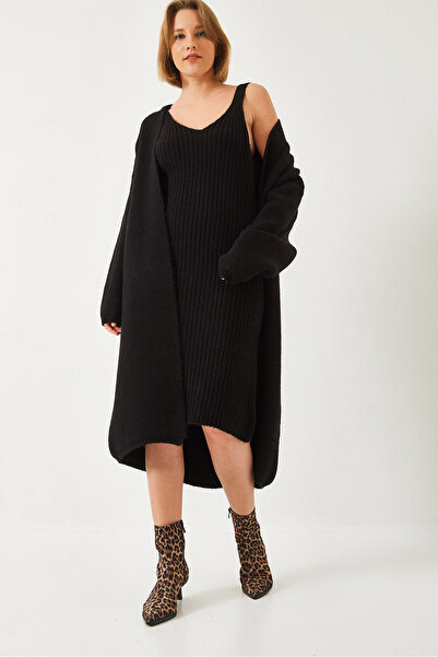 Bianco Lucci Women's Dress and Cardigan Double Suit 20247575