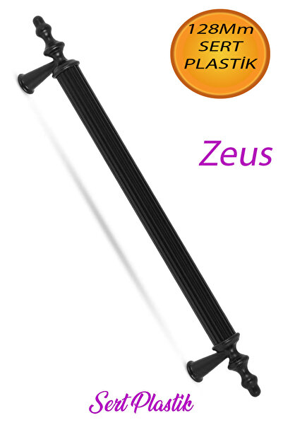 NUBLADO (SERT PLASTİK) Zeus 128 mm Siyah Mobilya Çekmece Mutfak Dolap Kapak D...