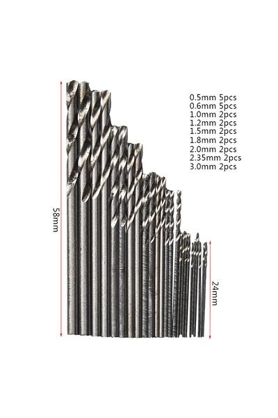Choice 25pc Hss Micro Drill Bit Set 0.5mm-3mm High Speed Steel Pcb Small Drill Jewelry Tools For Dremel ...