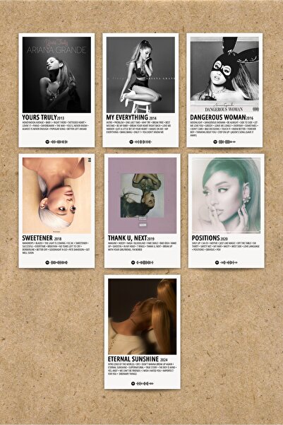 Rita Papers Ariana Grande Polaroid Stil Albüm Poster Seti 7 Adet