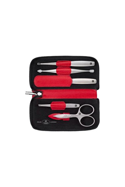 ZWILLING Fermuarlı Sığır Derisi Çantalı 5 Parça Manikür Seti