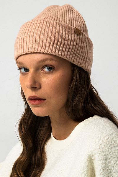 Nordbron Pink Knitwear Beret Logo - Soft Acrylic Winter Posie Corded