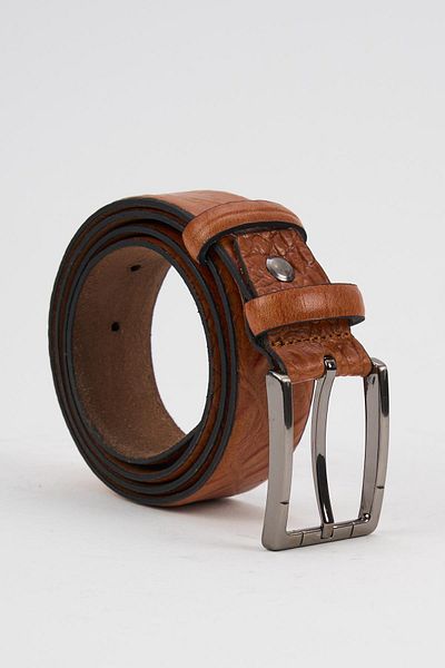 ALEXANDERGARDI Мъжки колан от естествена кожа с текстурирани шарки (E24-BELT-21)