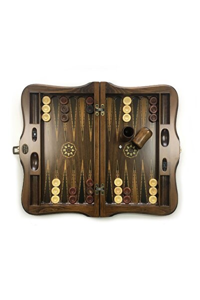 Helena Wood Art Queen Oymalı Masif Ahşap Tavla Mazel