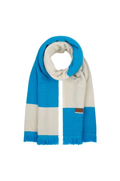 Nordbron Unisex Blue Acrylic - șal moale și gros Burdon Knitwear cu detaliu de ciucuri