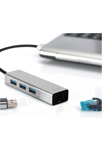 Bix Usb 3.0 Gigabit Ethernet 3 Portlu Çoklayıcı Hub