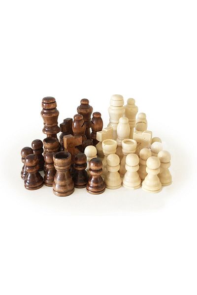 Star Oyun Star Wooden Chess Piece Set No:2