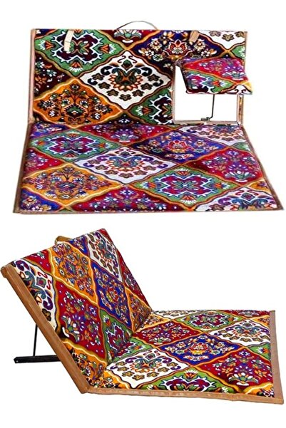 Cady One Foldable ground camping chair with backrest 75 cm adjustable ground chair for outdoor trips