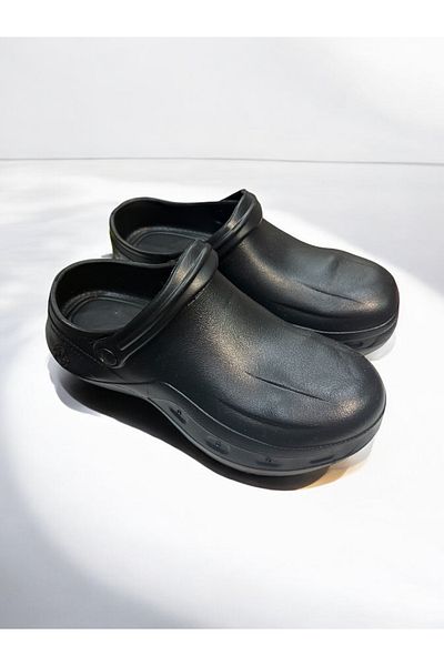SHOUGO S1 Black Steel Toe Orthopedic Slippers Comfortable for Food and Factory Puresablon
