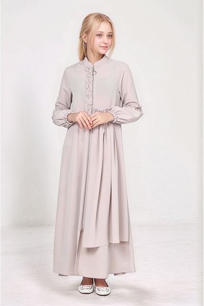 Pantulux Young Girls Long Cap Ferace - Girl's Dress Suitable for Hijab Wear