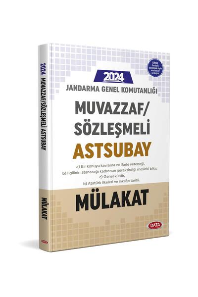 Data Yayınları Jandarma Genel Komutanlığı Muvazzaf Sözleşmeli Astsubay Mülaka...