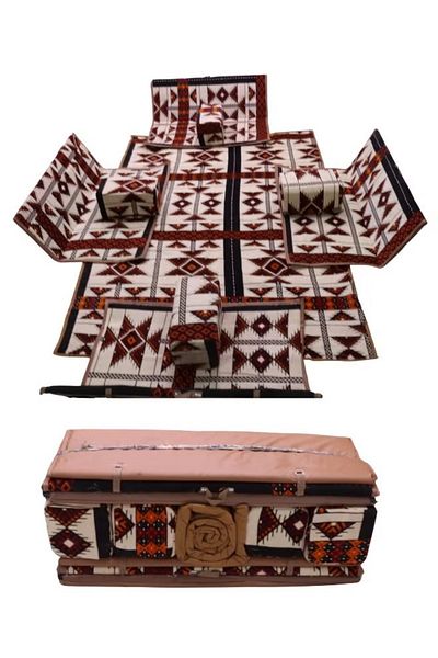 Cady One Heritage 9 Piece Floor Seating Set for Travel, Hiking and Garden