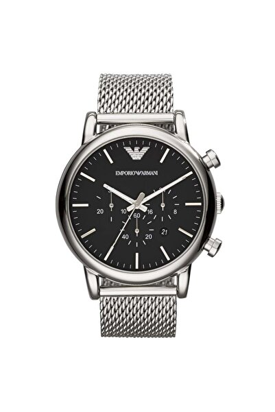 Emporio Armani ساعة يد رجالية فضية Ar1808