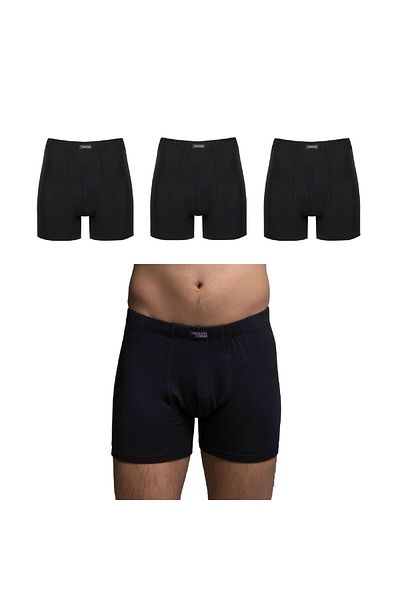 THERMOFORM Ανδρικό σορτς Bamboo Μαύρο 3 Συσκευασία