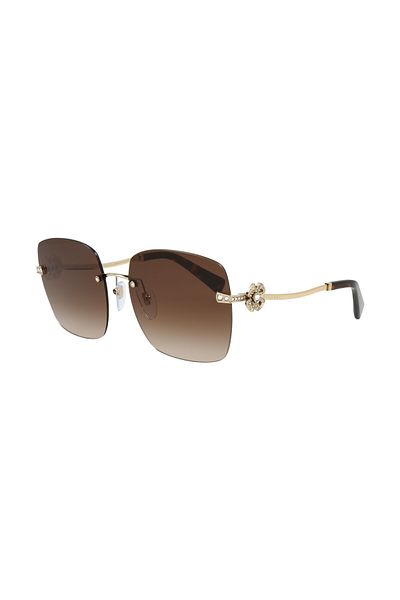 Bvlgari نظارة شمسية بولغاري 6173B 278 13 58 باللون البني الذهبي للنساء