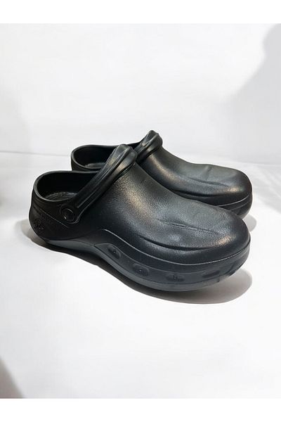 SHOUGO S1 Black Steel Toe Orthopedic Slippers Comfortable for Food and Factory Puresablon