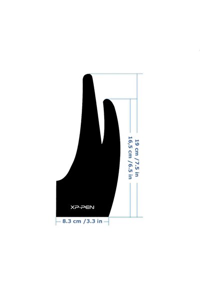 XP-Pen Grafik Tablet Eldiveni Tek Beden Siyah