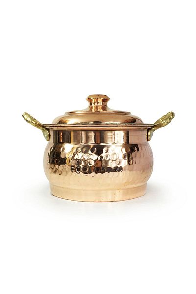 Shark Anatolia Copper Maraş Casserole Pot - Hand Forged