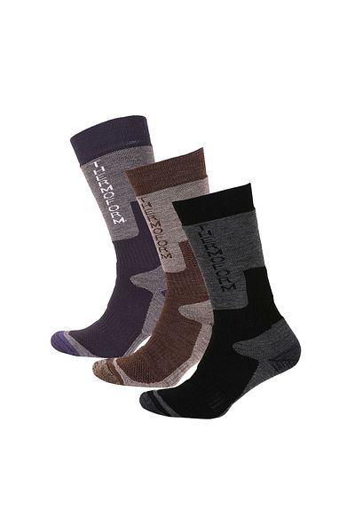 THERMOFORM Outdoor Socks Black Brown Navy Blue 3 Pack