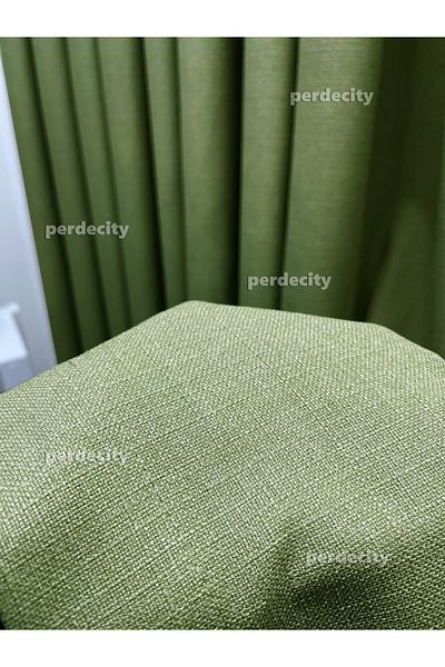 PERDECITY Natural Linen Background Curtain Single Wing (Without Pile) Plain Sewing