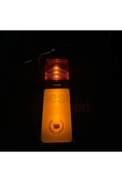 carlone Cadillac Turuncu Beyaz Çift Renk Direk Lambası Gazetelik Neon Led 12V