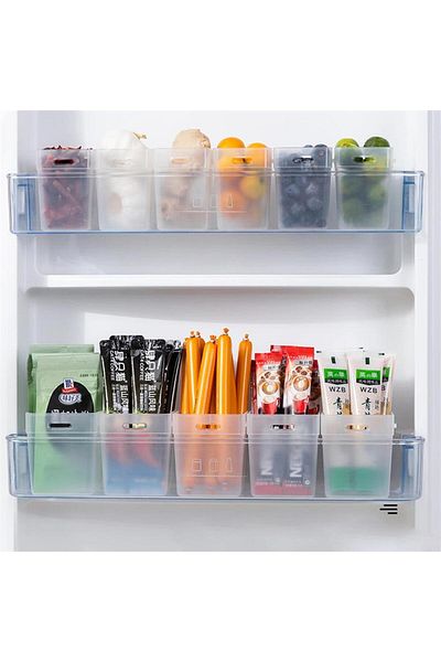 omilife Set of 6 Refrigerator & Door Organizer, Organizer Box, Kitchen Organizer, Fridge Organizer