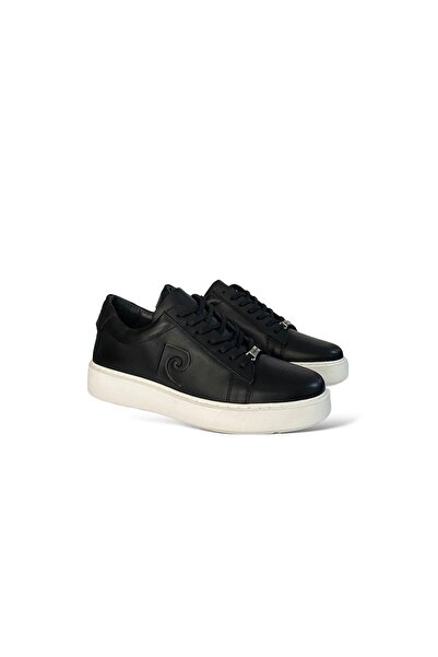 Pierre Cardin Deri Siyah Beyaz Erkek Casual Sneaker