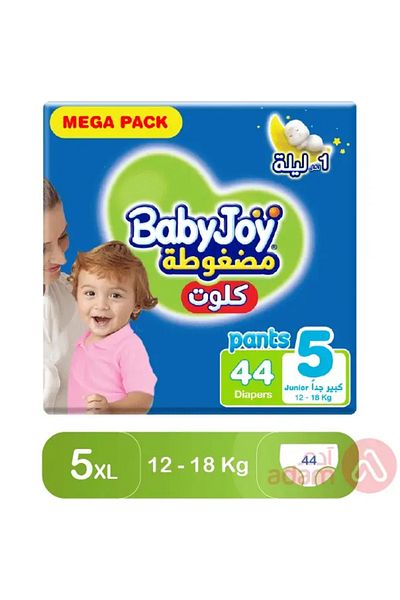 BabyJoy Culotte, Size 5, Junior, 15-22 Kg, Mega Pack, 44 Diaper Pants