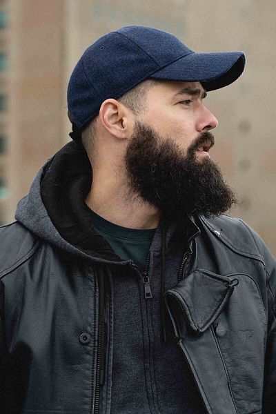 Nordbron Men's Navy Blue Goney Wool Lined Adjustable Velcro Cap Hat Leather Label Detailed Cap