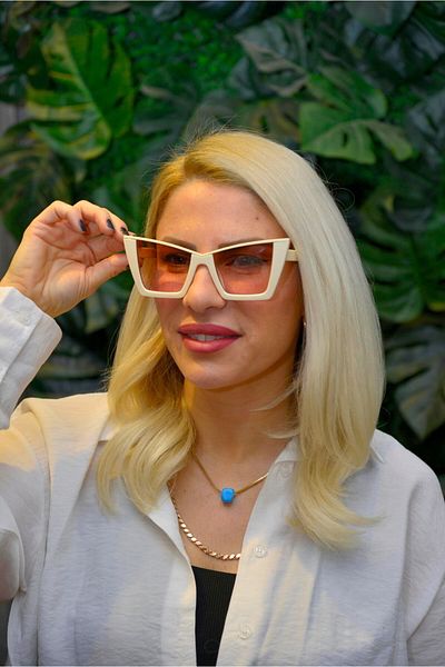 Marisol Mrs M493 نظارة شمسية نسائية باللون الأبيض والبني
