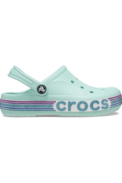 Crocs Saboti Crocs Bayaband Rainbow Glitter Clog Kids 29-30 EU - C12 US Albastru - Pure Water