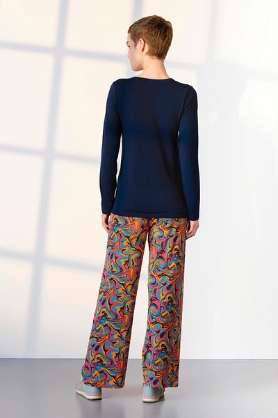 Doreanse Set de pijamale tricou colorat cu model pentru femei 25K4047