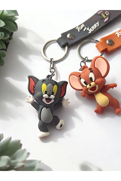 MECora Design Tom ve Jerry Temalı Sevimli Anahtarlık Seti
