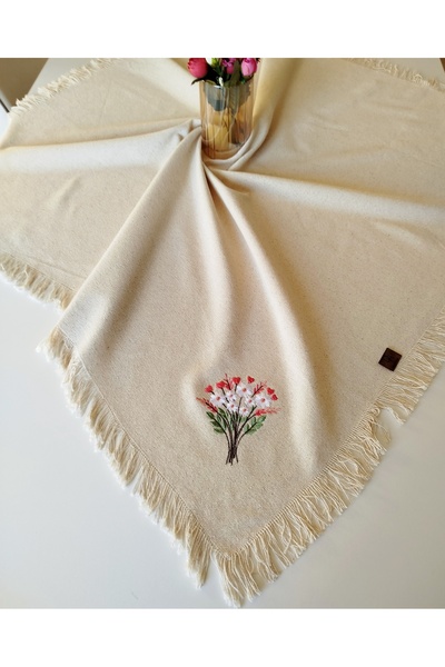 denizli hatırası Buldan Cendere Fabric Authentic Embroidered 105X105 cm Tablecloth