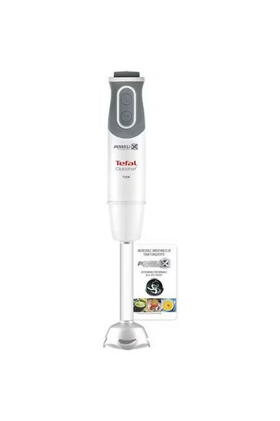 TEFAL Tefal Optichef HB643138 vertical mixer, 800W, pulse function, Turbo, 800ml glass, 500ml chopper, White