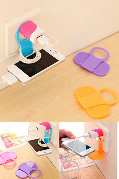 omilife Telefon Tutucu Priz Için Şarj Standı Katlanır Telefon Tutucu