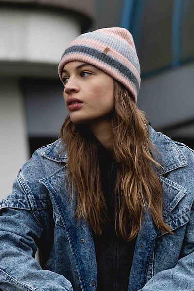 Nordbron Pink Knitwear Women's Felony - Beanie Logo Detailed, Soft Acrylic, Colorful Winter Design