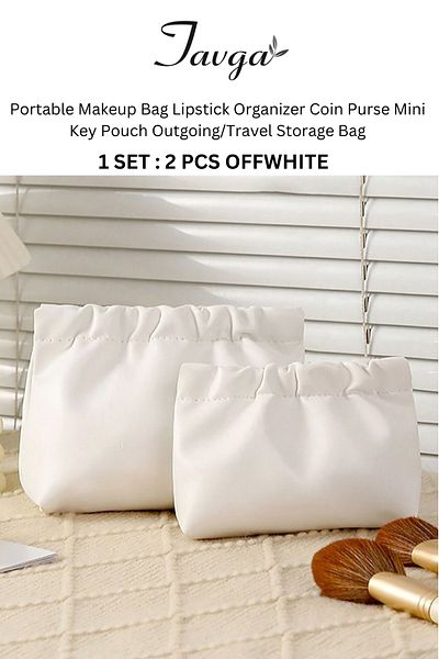 TAVGA Set of 2 Modern Design Travel Type Makeup Bags