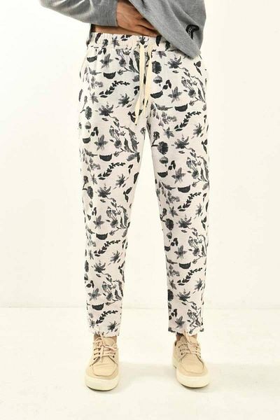 DAVID&GERENZO Linen Patterned Trousers - Model 450342