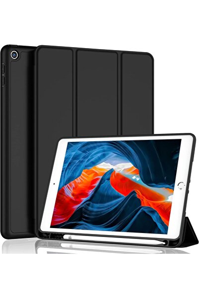 NEONI iPad 10.2-inch Case for 9th/8th/7th Gen with Pencil Holder, Soft Silicon, Auto Wake/Sleep Cover