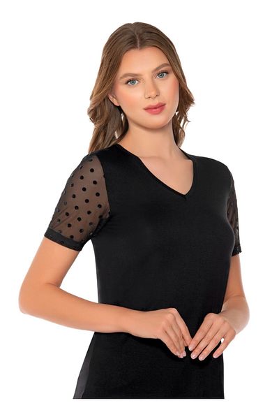 Belinay Women'S, 96% Viscose, Sleeves Polka Dot Bodysuit