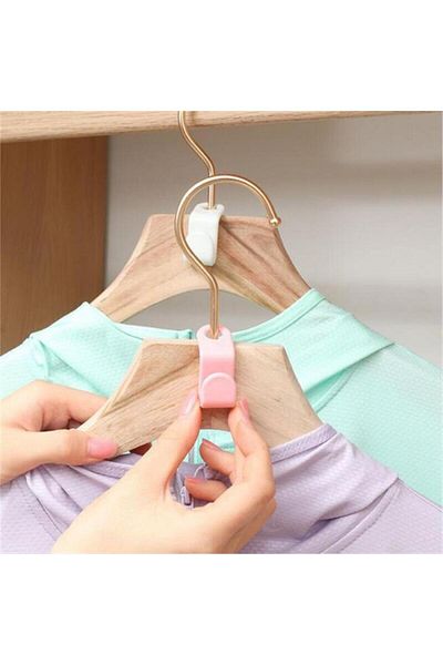 omilife Hanger Multi-Purpose Practical Organizer Clothing Hanger Multiplication Clip 10 Pieces